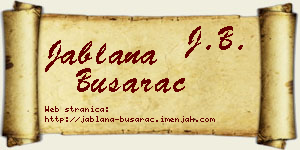 Jablana Busarac vizit kartica